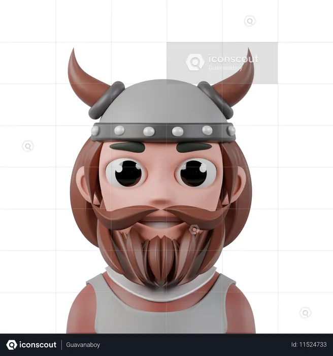 Viking Man  3D Icon