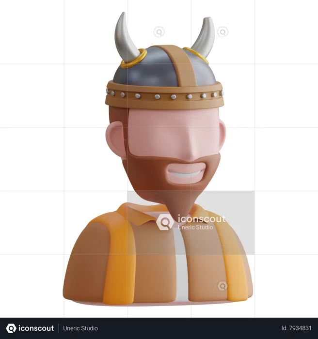 Viking Man  3D Icon