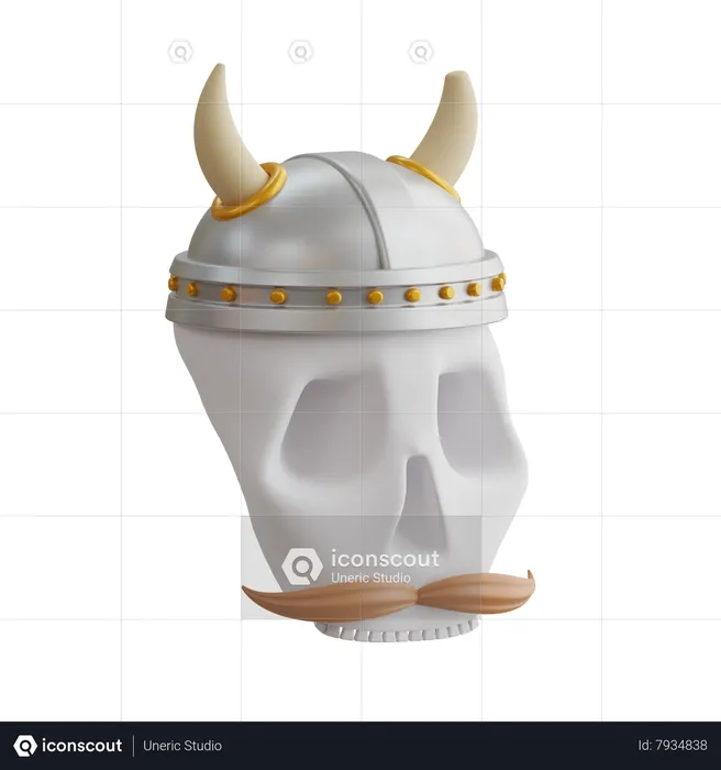 Viking Skull  3D Icon