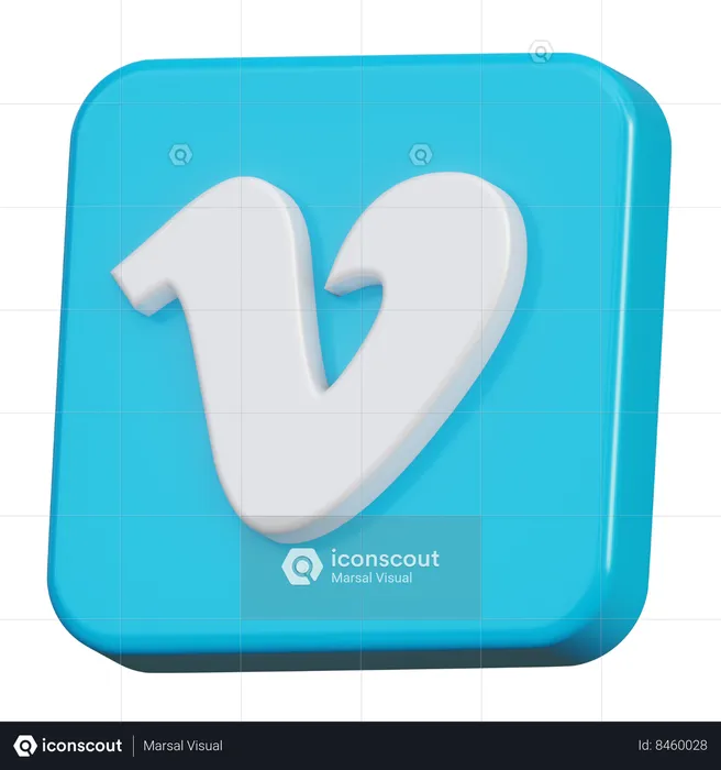 Vimeo Logo 3D Icon