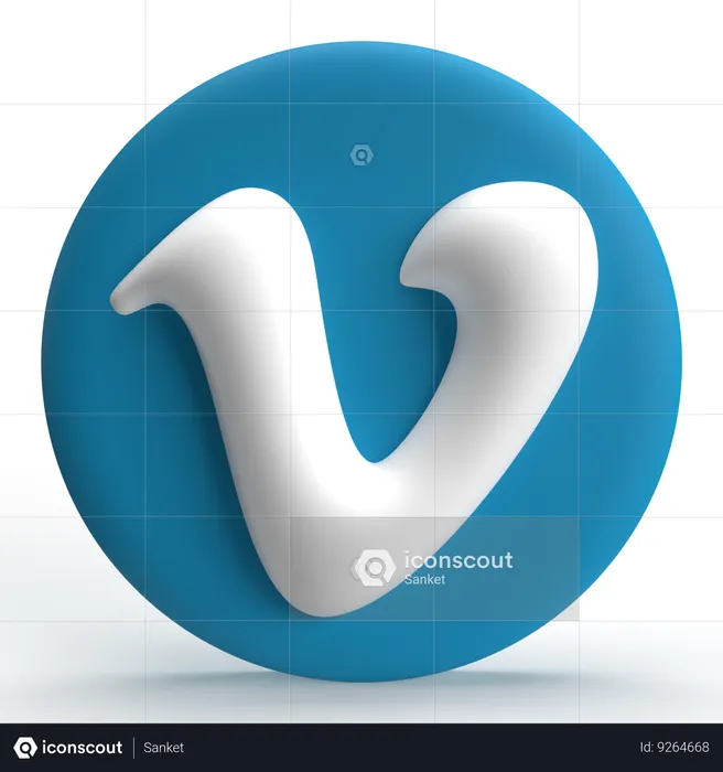 Vimeo Logo 3D Icon