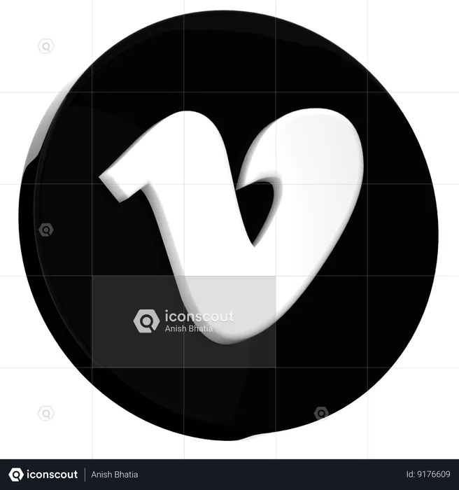 Vimeo  3D Icon