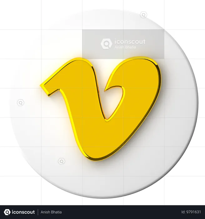 Vimeo Logo 3D Icon