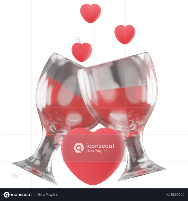 L'amour du vin  3D Icon