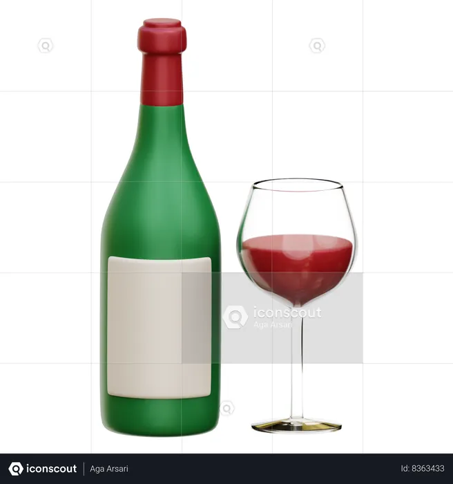 Vino  3D Icon