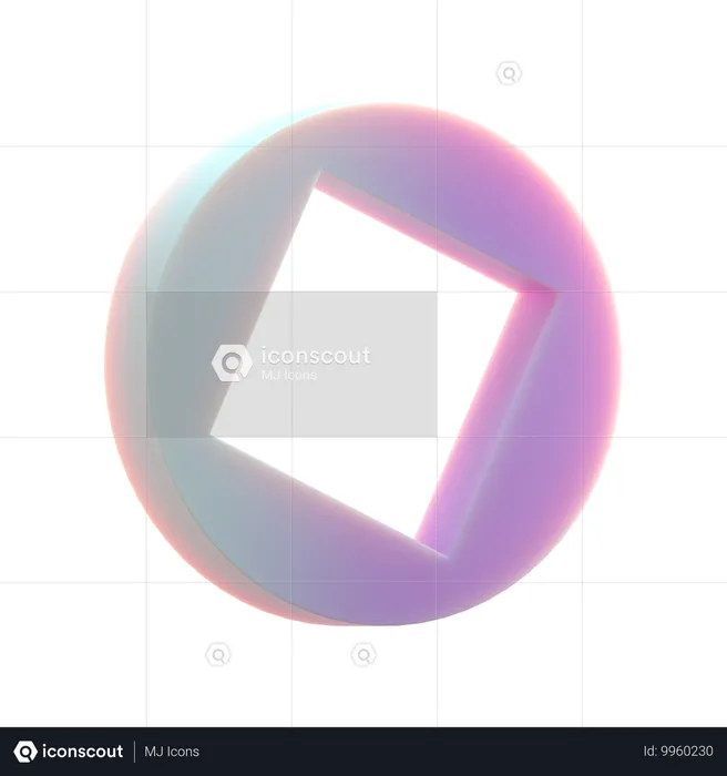 빈티지 동전 추상 모양  3D Icon