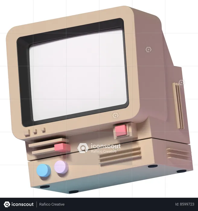 Vintage Computer  3D Icon