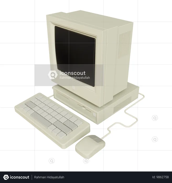 빈티지 PC  3D Icon