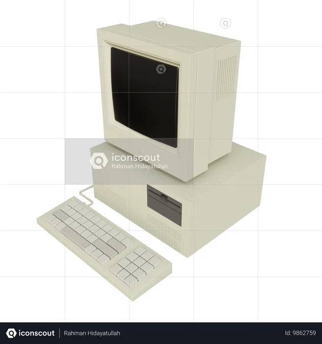 Computador antigo  3D Icon