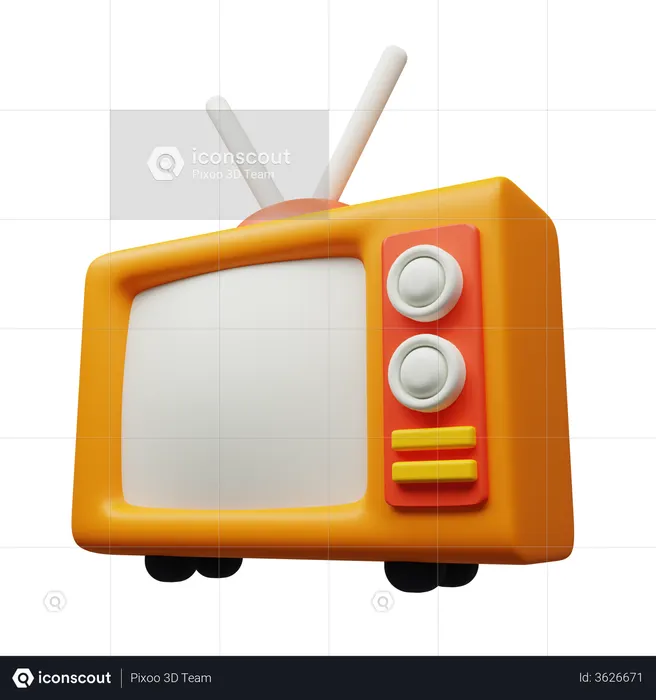 Vintage Tv  3D Illustration