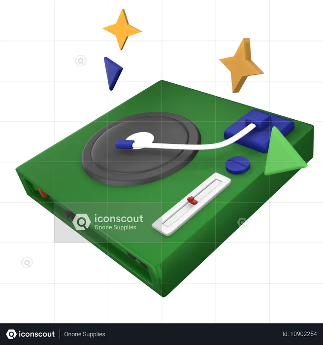 Vinyl Music Player Box  3D Icon