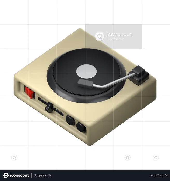 Vinyl Player  3D Icon