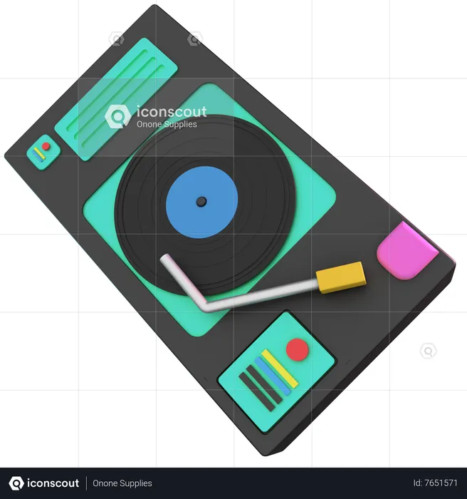 Vinyl Player  3D Icon