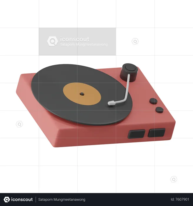 Vinyl Player  3D Icon