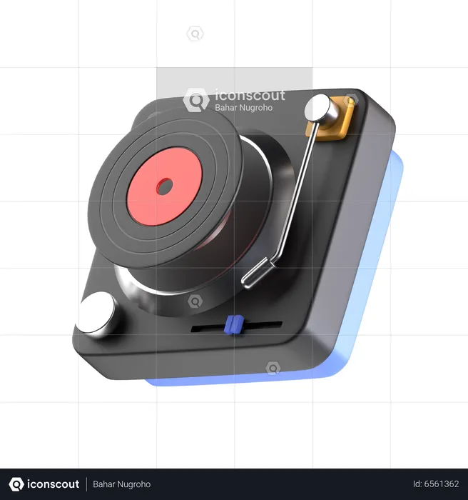 Vinyl Record Player  3D Icon