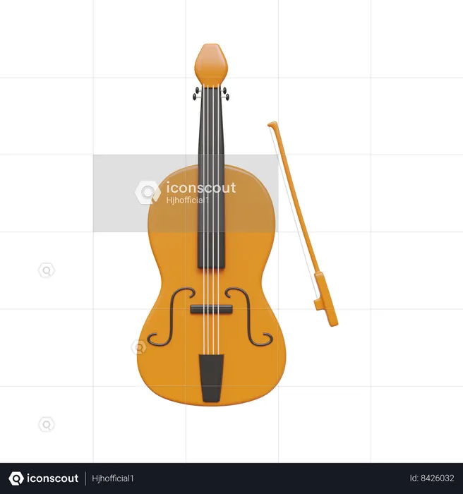 Violín  3D Icon