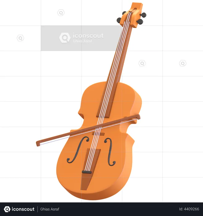 Violin  3D Illustration
