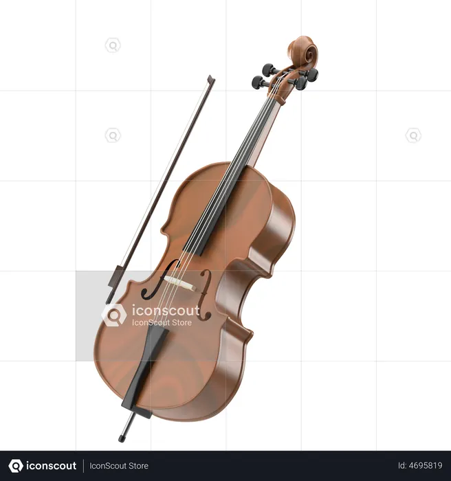 Violoncelo  3D Icon