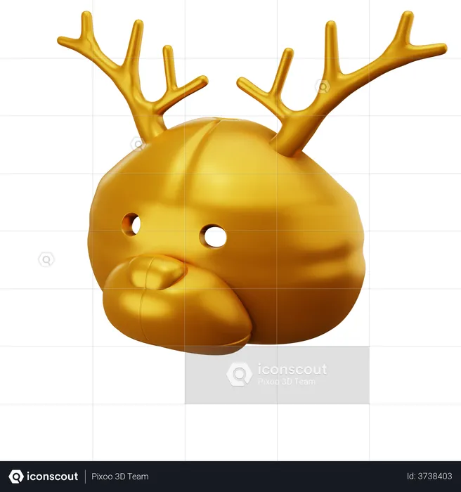 VIP Deer Mask  3D Illustration