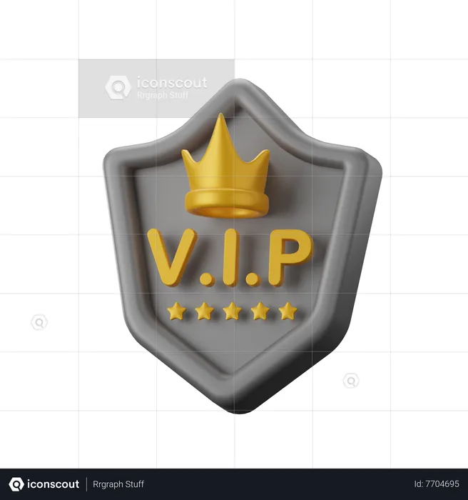 Vip Shield  3D Icon