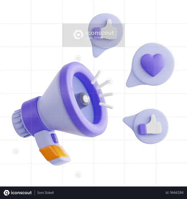 Virales Marketing  3D Icon