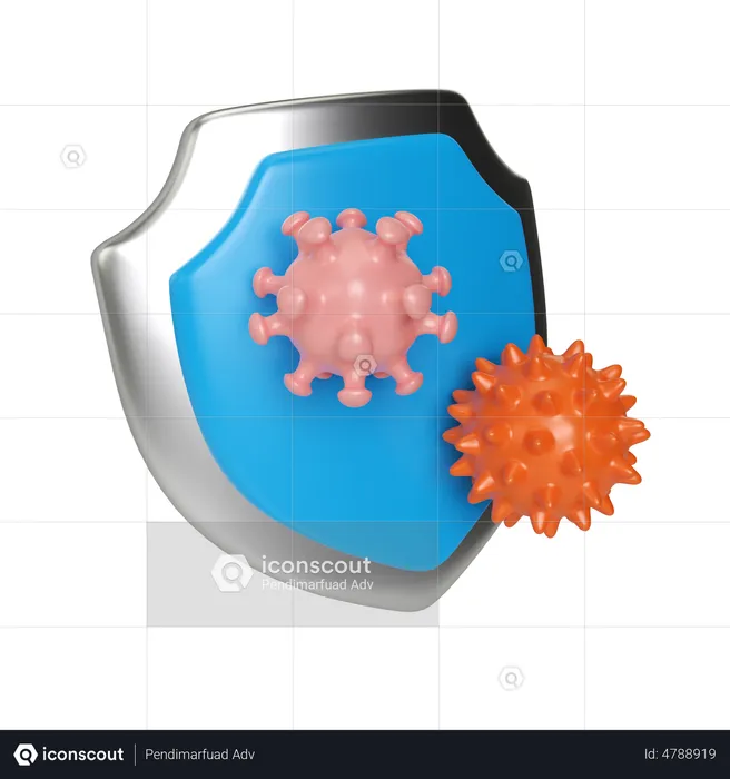 Virus Schutz  3D Illustration