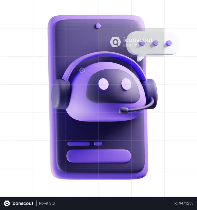 Virtual Assistant  3D Icon