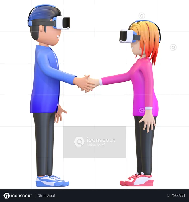 Virtual business meeting  3D Illustration