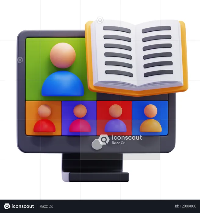 Virtual Classroom  3D Icon