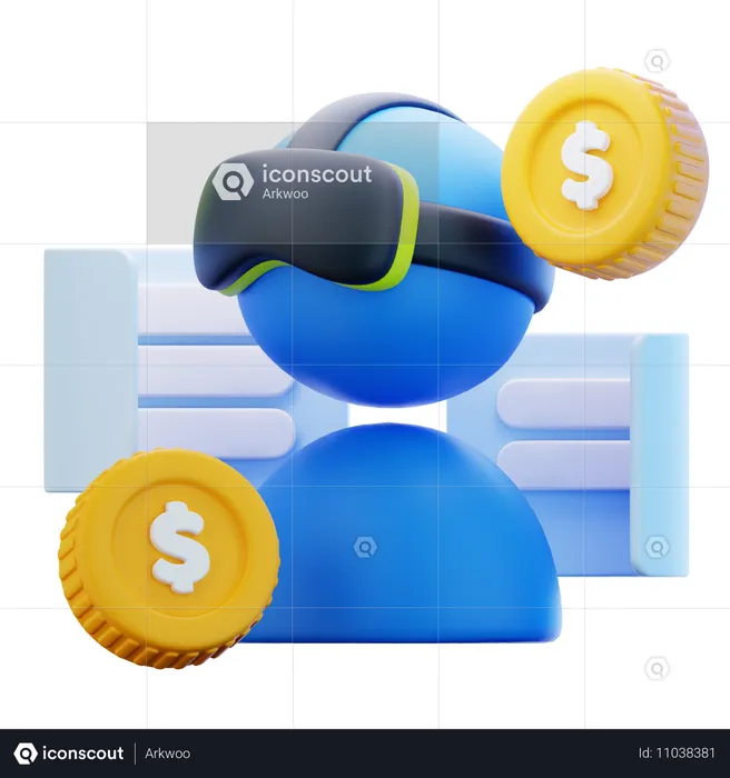 Virtual Finance  3D Icon