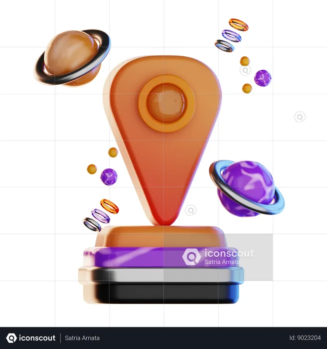 Virtual Location  3D Icon