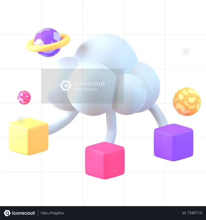 Virtual Storage  3D Icon