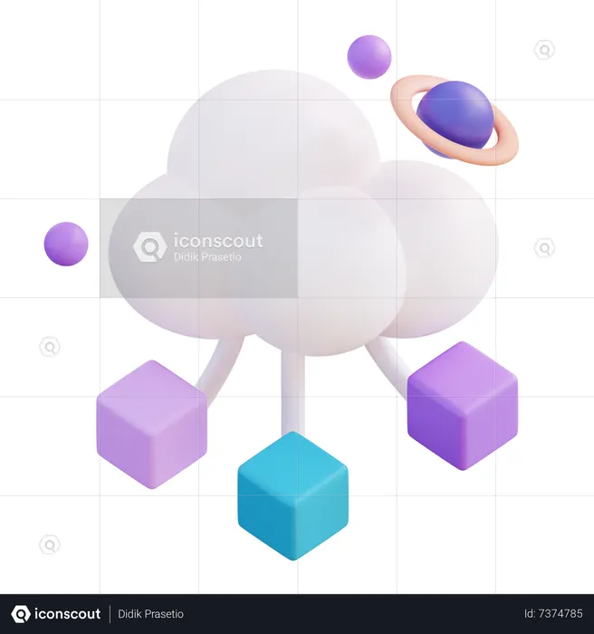 Virtual Storage  3D Icon