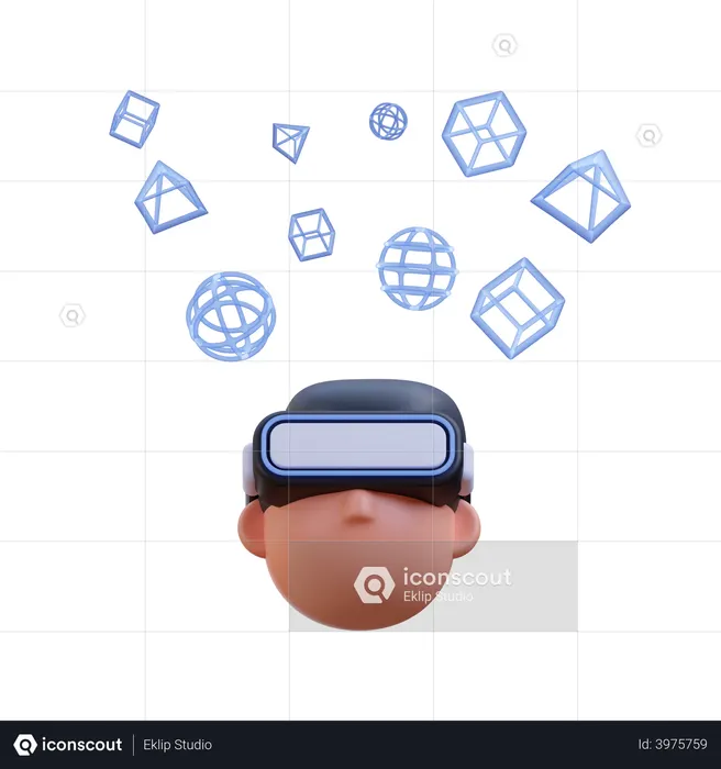 Virtual vision  3D Icon