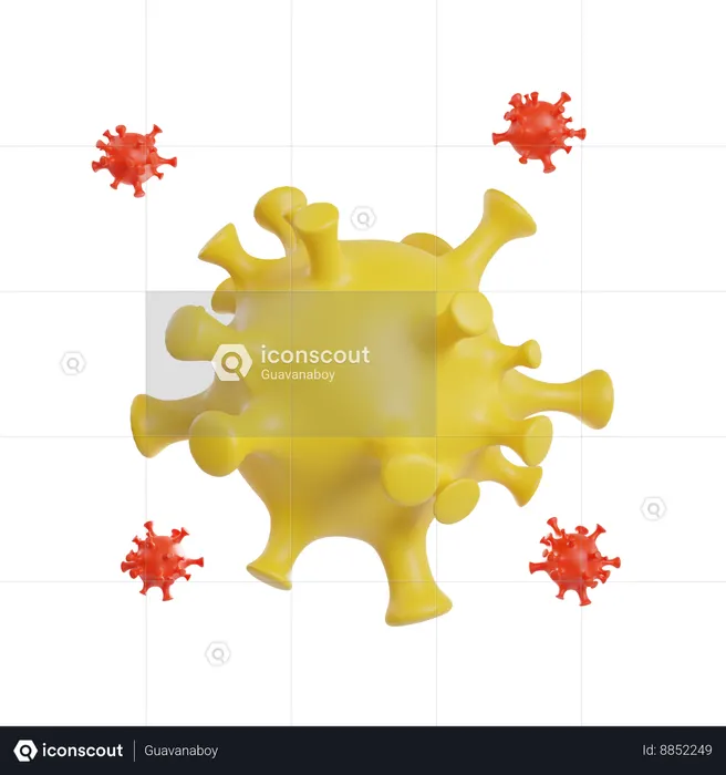 ウイルス  3D Icon