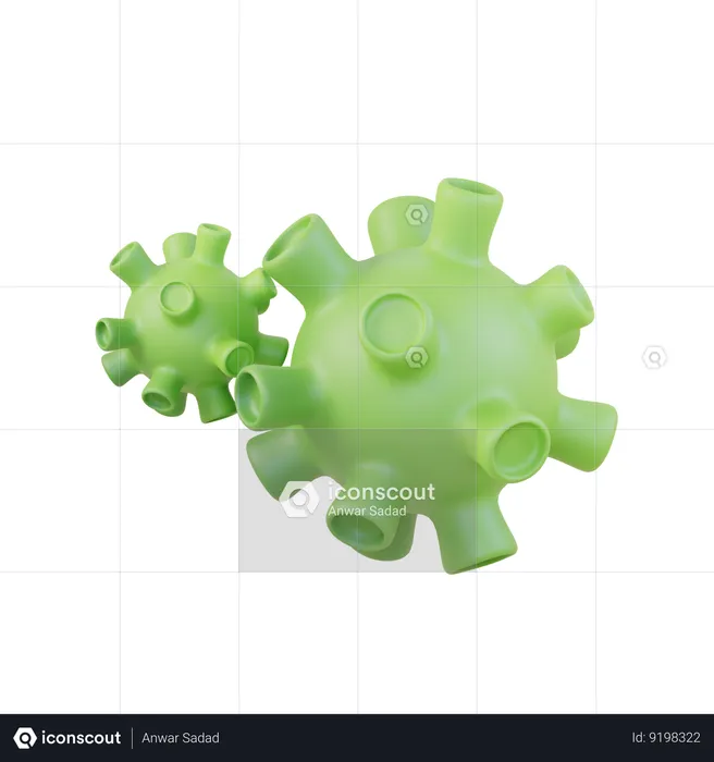 Virus  3D Icon