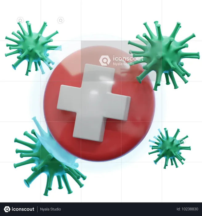 Virus  3D Icon