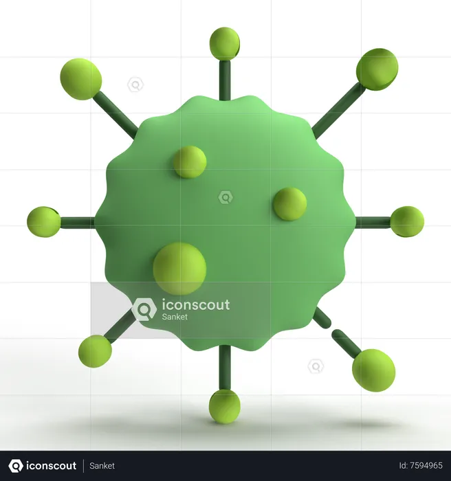 Virus  3D Icon