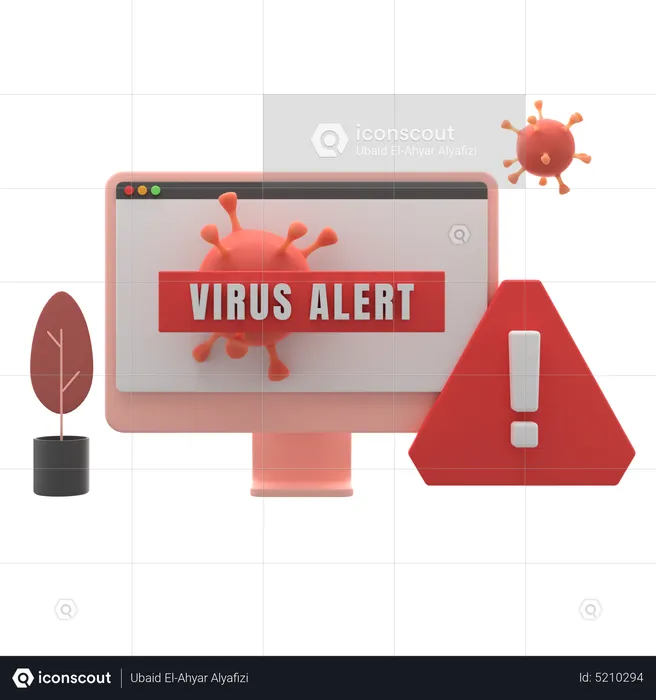 Virus Alert  3D Icon