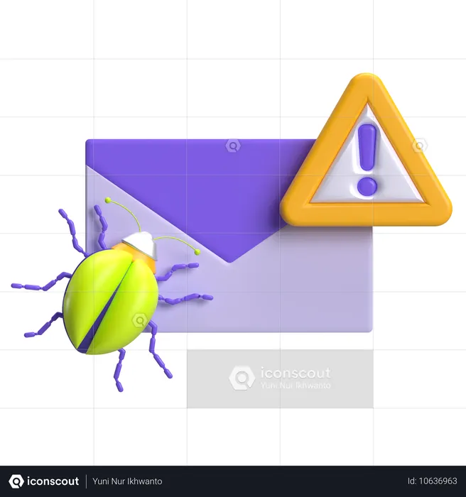 Virus-E-Mail  3D Icon