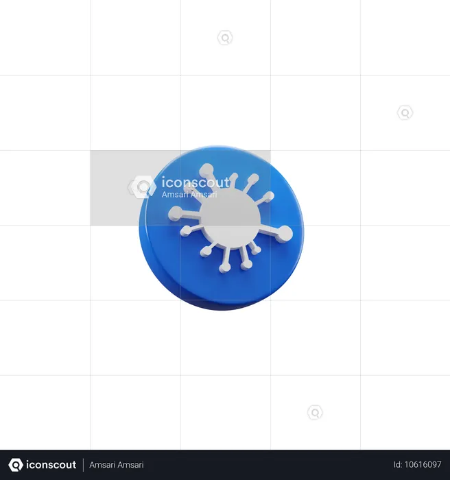 Virus Microbe  3D Icon