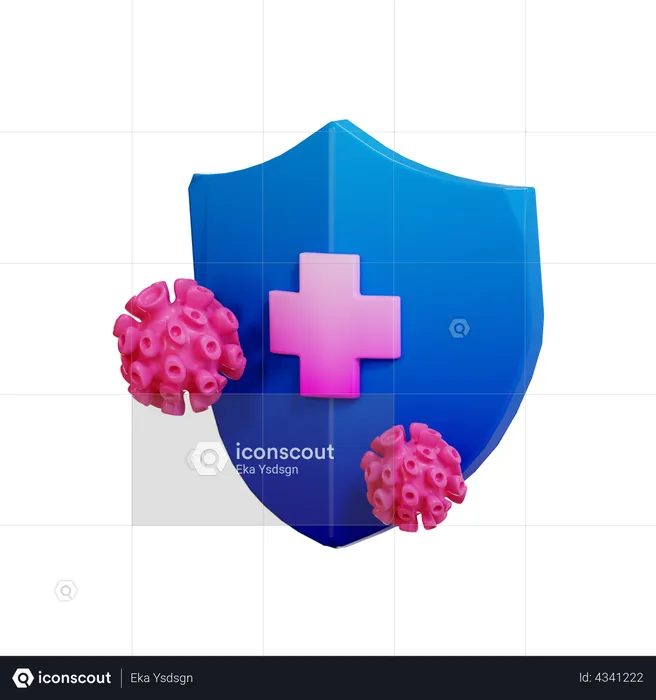 Virus Protection  3D Illustration