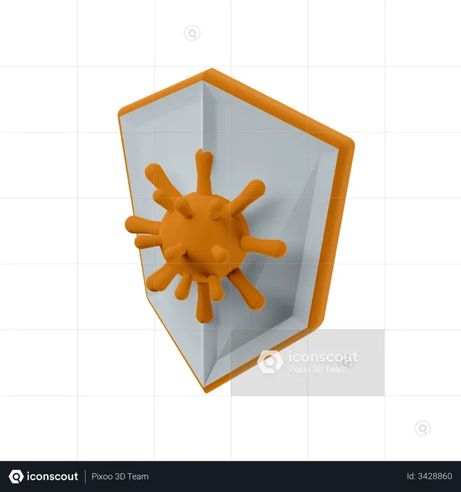 Virus Protection  3D Illustration