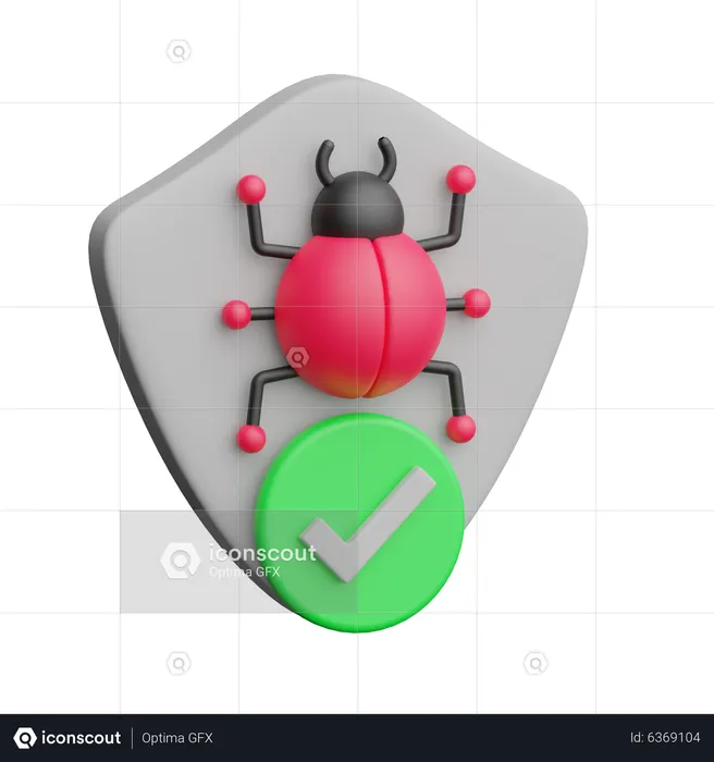 Virus Security  3D Icon