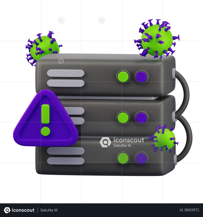 Virus Warning  3D Icon