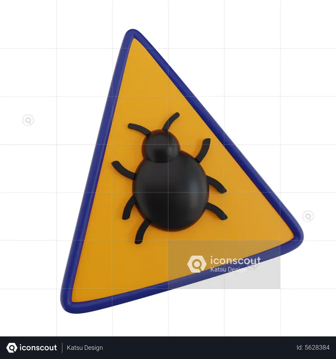 Virus Warning  3D Icon