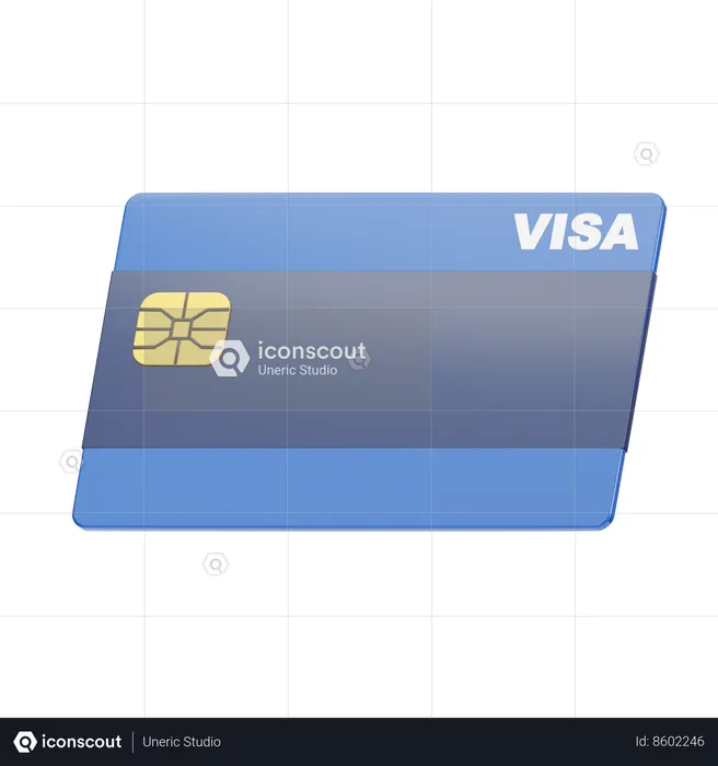 Visa Card  3D Icon