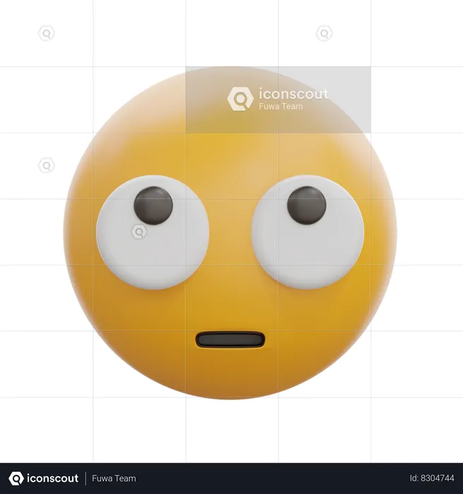 Visage aux yeux roulants Emoji 3D Icon