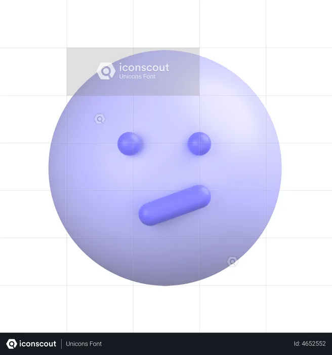 Visage confus Emoji 3D Icon