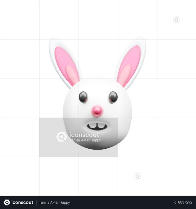 Visage de lapin  3D Icon